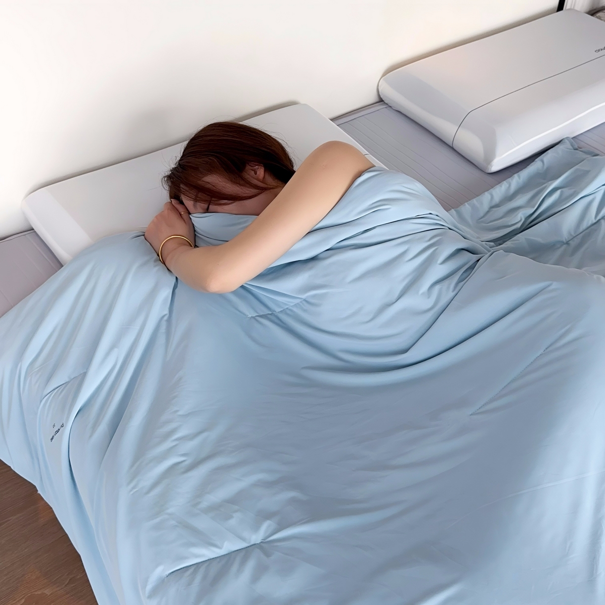 91家纺网 家纺一手货源 找家纺 兜米家居 2026新款星球同款质量夏季双感深睡被夏被夏凉被pro3.0 静水蓝