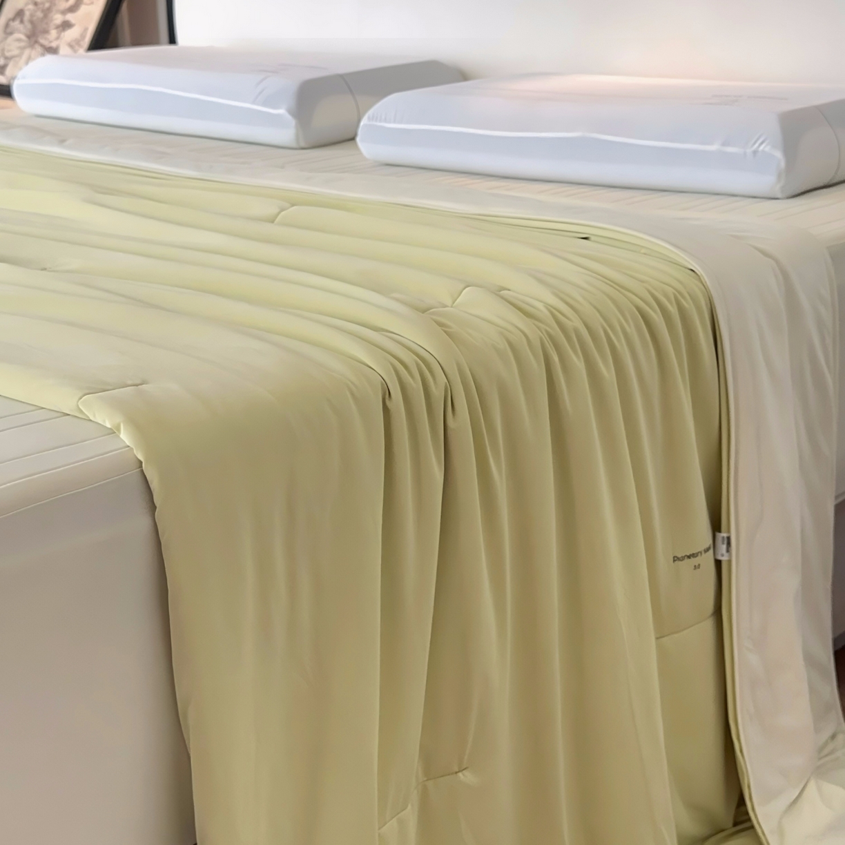 91家纺网 家纺一手货源 找家纺 兜米家居 2026新款星球同款质量夏季双感深睡被夏被夏凉被pro3.0 竹青黄