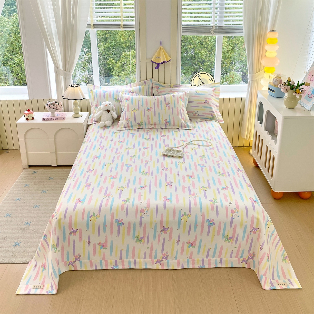 91家纺网 家纺一手货源 找家纺 （总）凯磊家纺 2026春夏新款原棉老粗布床单款空调软席凉席席子