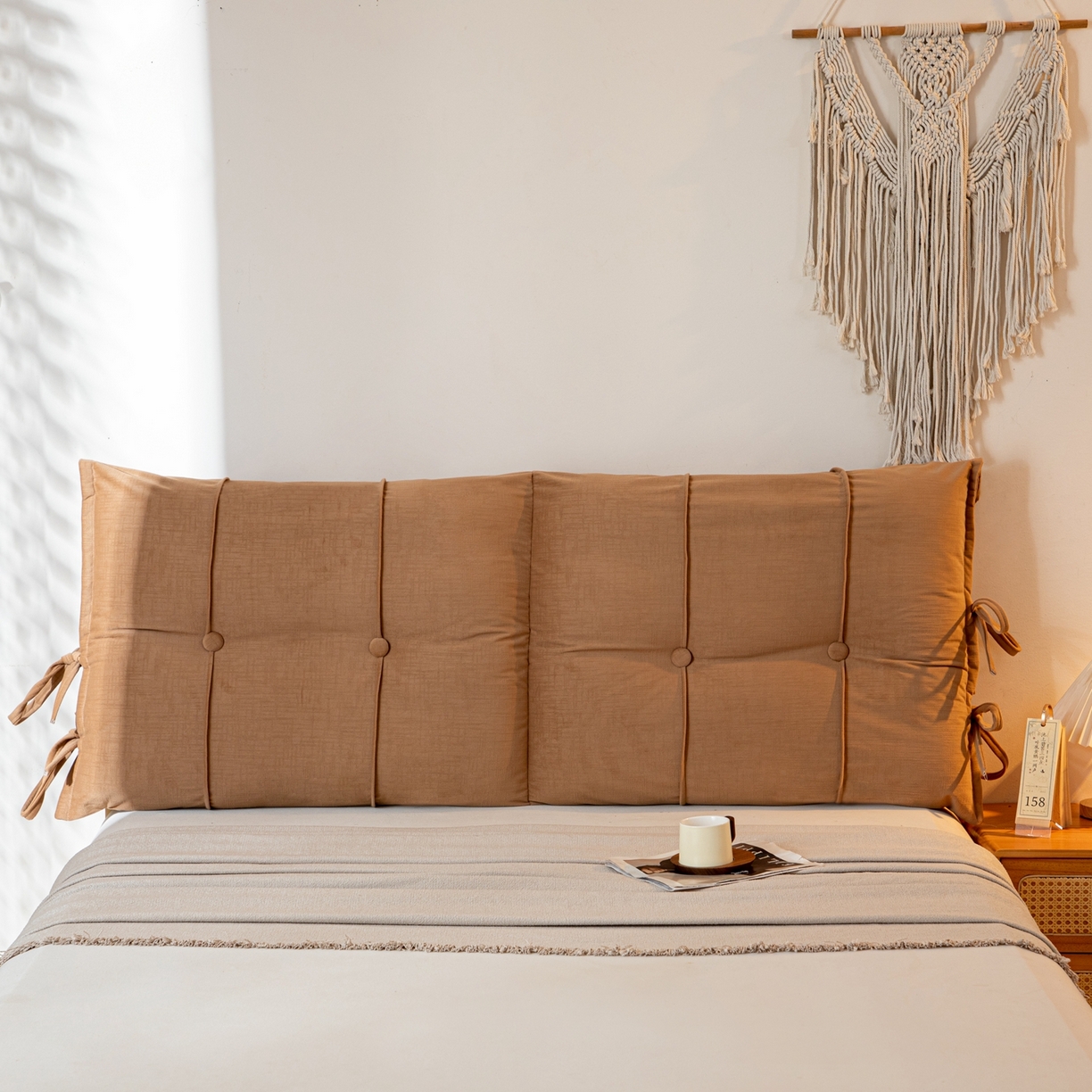 91家纺网 家纺一手货源 找家纺 沐沐家纺 2026新款外贸内销跨境电商德芙绒靠背 咖色