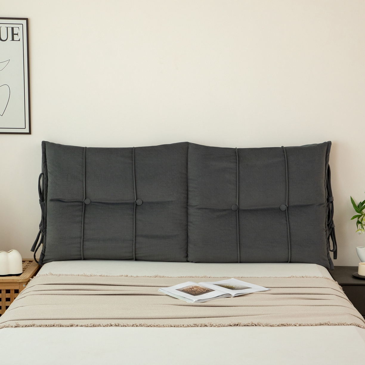 91家纺网 家纺一手货源 找家纺 沐沐家纺 2026新款外贸内销跨境电商德芙绒靠背 深灰