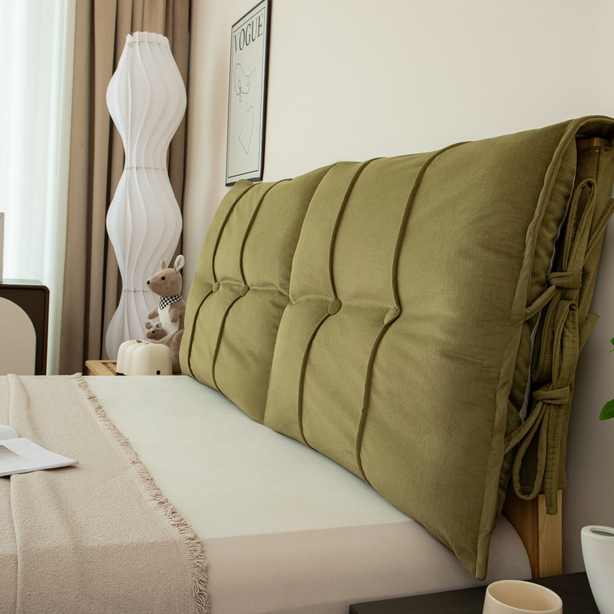 91家纺网 家纺一手货源 找家纺 沐沐家纺 2026新款外贸内销跨境电商德芙绒靠背 绿色