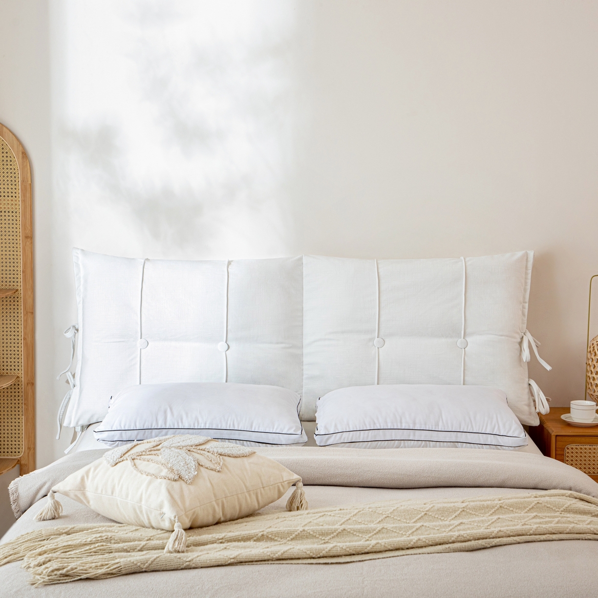 91家纺网 家纺一手货源 找家纺 沐沐家纺 2026新款外贸内销跨境电商德芙绒靠背 鹅暖白