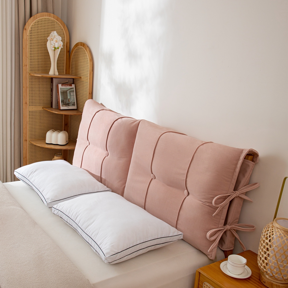 91家纺网 家纺一手货源 找家纺 沐沐家纺 2026新款外贸内销跨境电商德芙绒靠背 胭脂粉