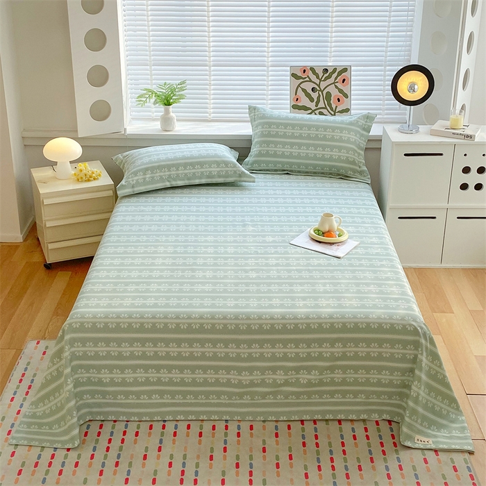 91家纺网 家纺一手货源 找家纺 （总）凯磊家纺 2026春夏新款原棉老粗布床单款空调软席凉席席子