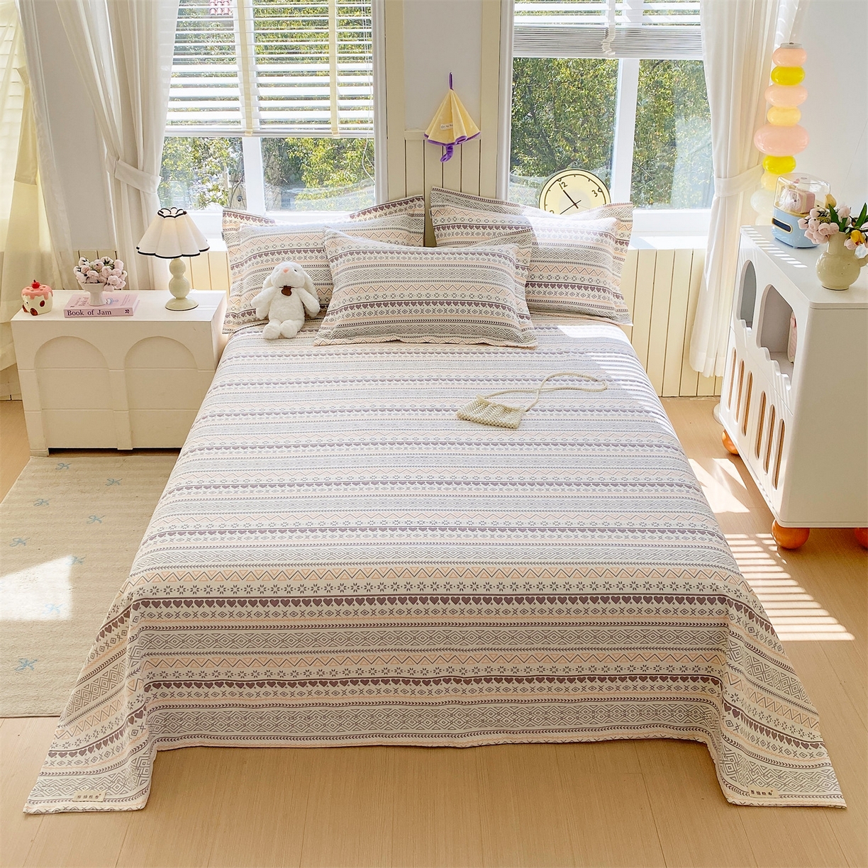 91家纺网 家纺一手货源 找家纺 （总）凯磊家纺 2026春夏新款原棉老粗布床单款空调软席凉席席子