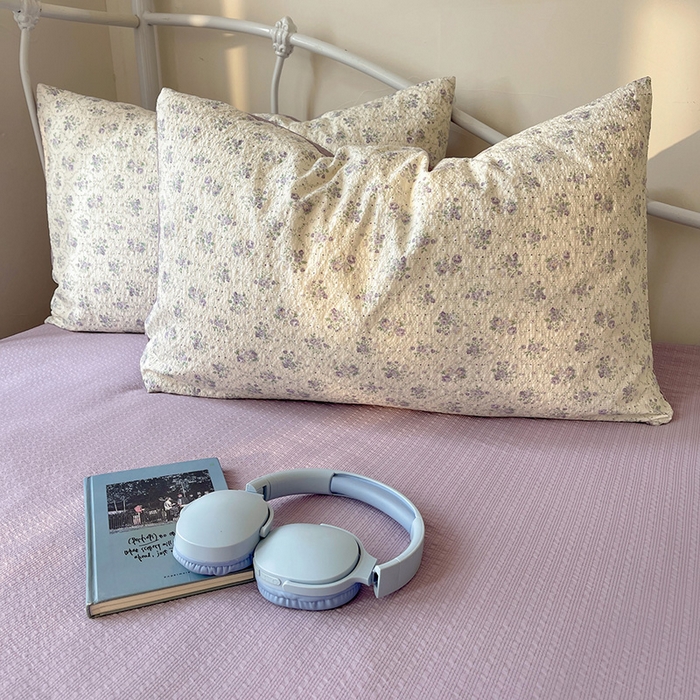 91家纺网 家纺一手货源 找家纺 贝扬思家纺 2026新款高品质A类泡芙纱普通款四件套-110g-(软软糯糯小红书推荐~) 雾屿蔷薇