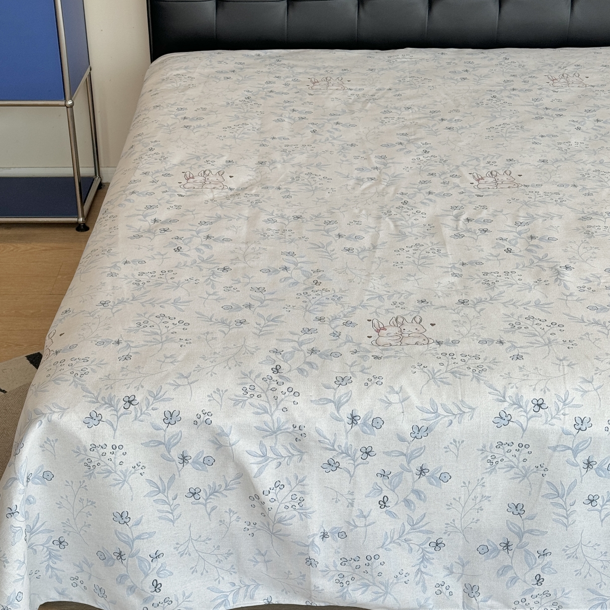 91家纺网 家纺一手货源 找家纺 一隅花田 2026新款麻感粗砂加厚老粗布床单三件套（品牌同款） 爱丽丝