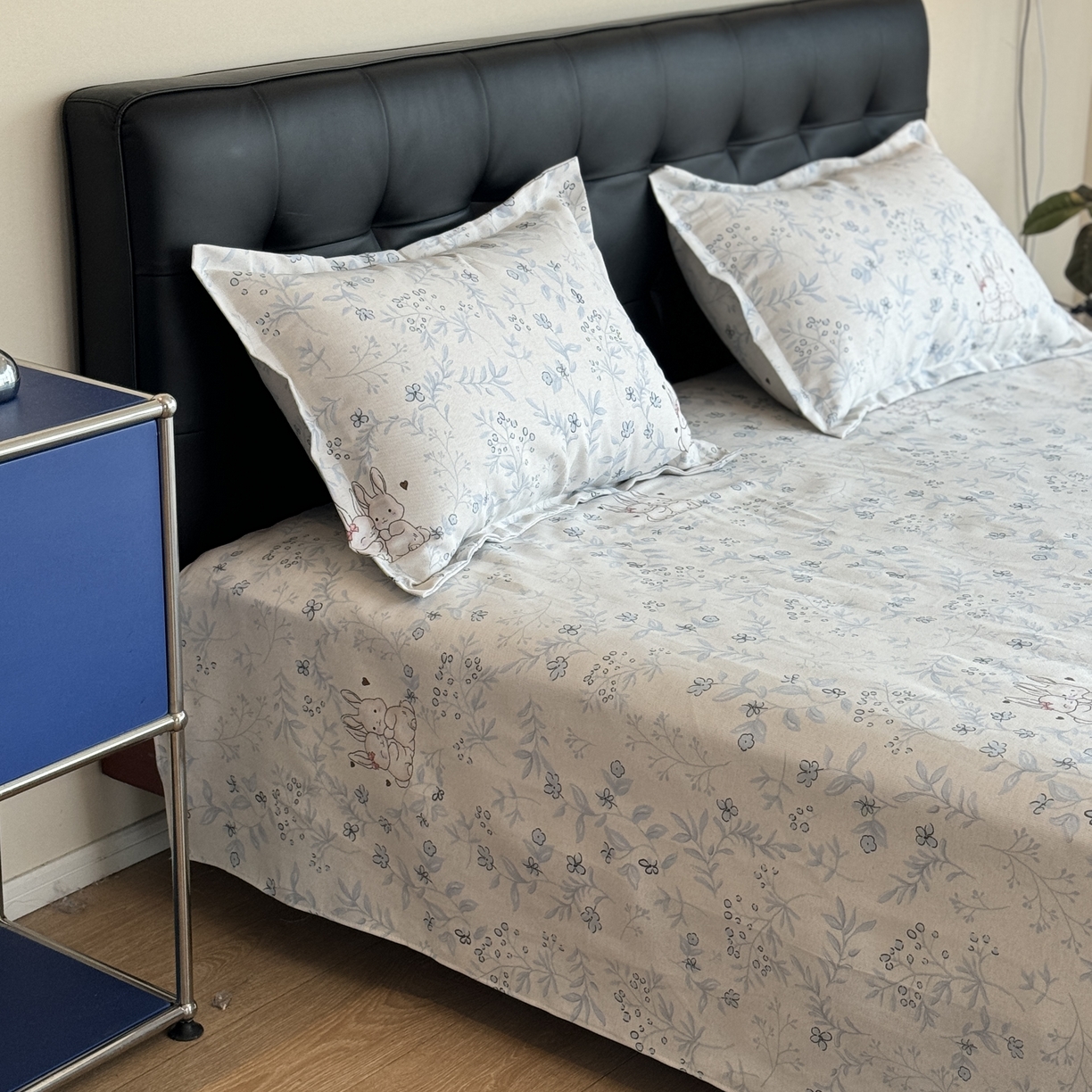 91家纺网 家纺一手货源 找家纺 一隅花田 2026新款麻感粗砂加厚老粗布床单三件套（品牌同款） 爱丽丝