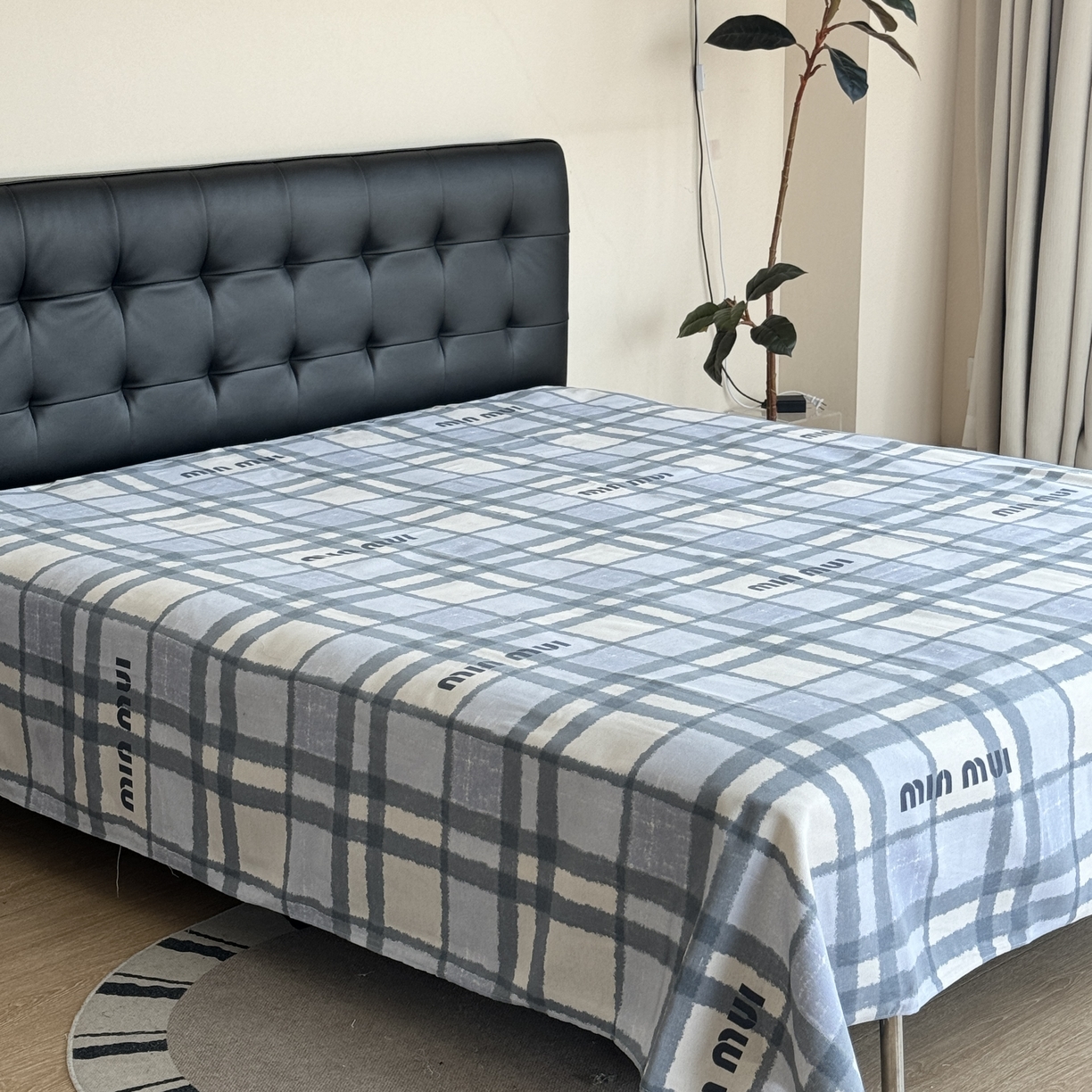 91家纺网 家纺一手货源 找家纺 一隅花田 2026新款麻感粗砂加厚老粗布床单三件套（品牌同款） 简序miu