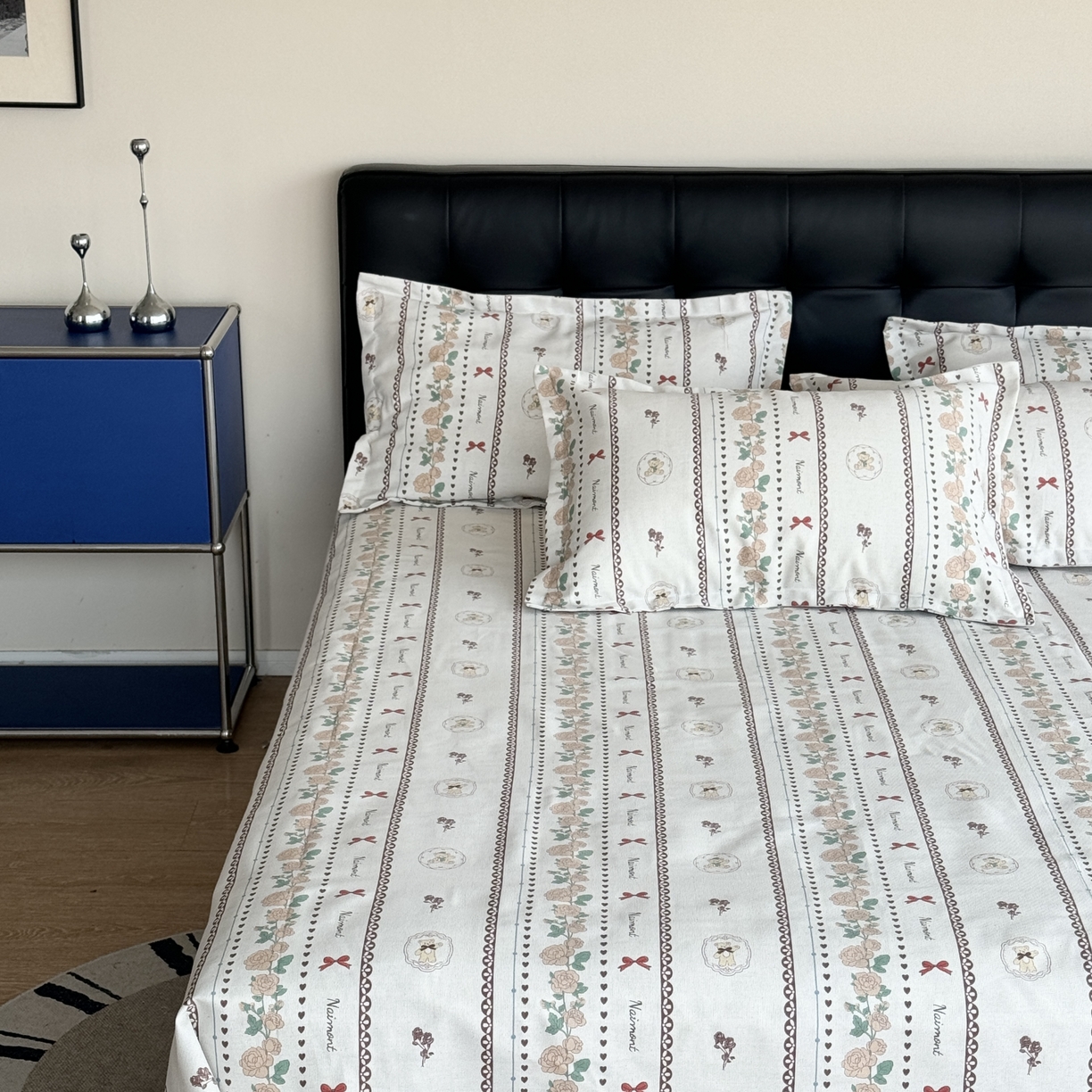 91家纺网 家纺一手货源 找家纺 一隅花田 2026新款麻感粗砂加厚老粗布床单三件套（品牌同款） 卡尔花田