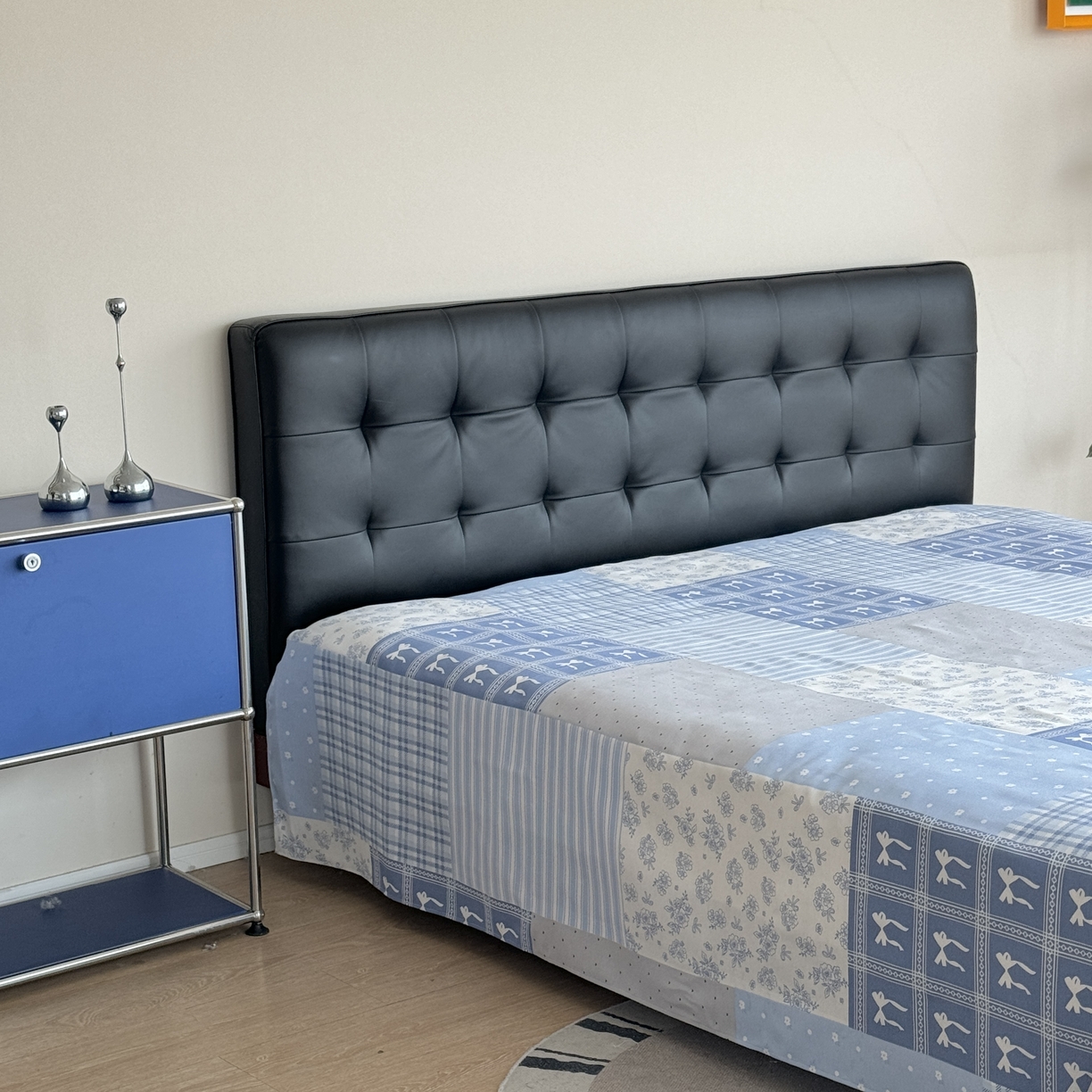 91家纺网 家纺一手货源 找家纺 一隅花田 2026新款麻感粗砂加厚老粗布床单三件套（品牌同款） 蓝风铃