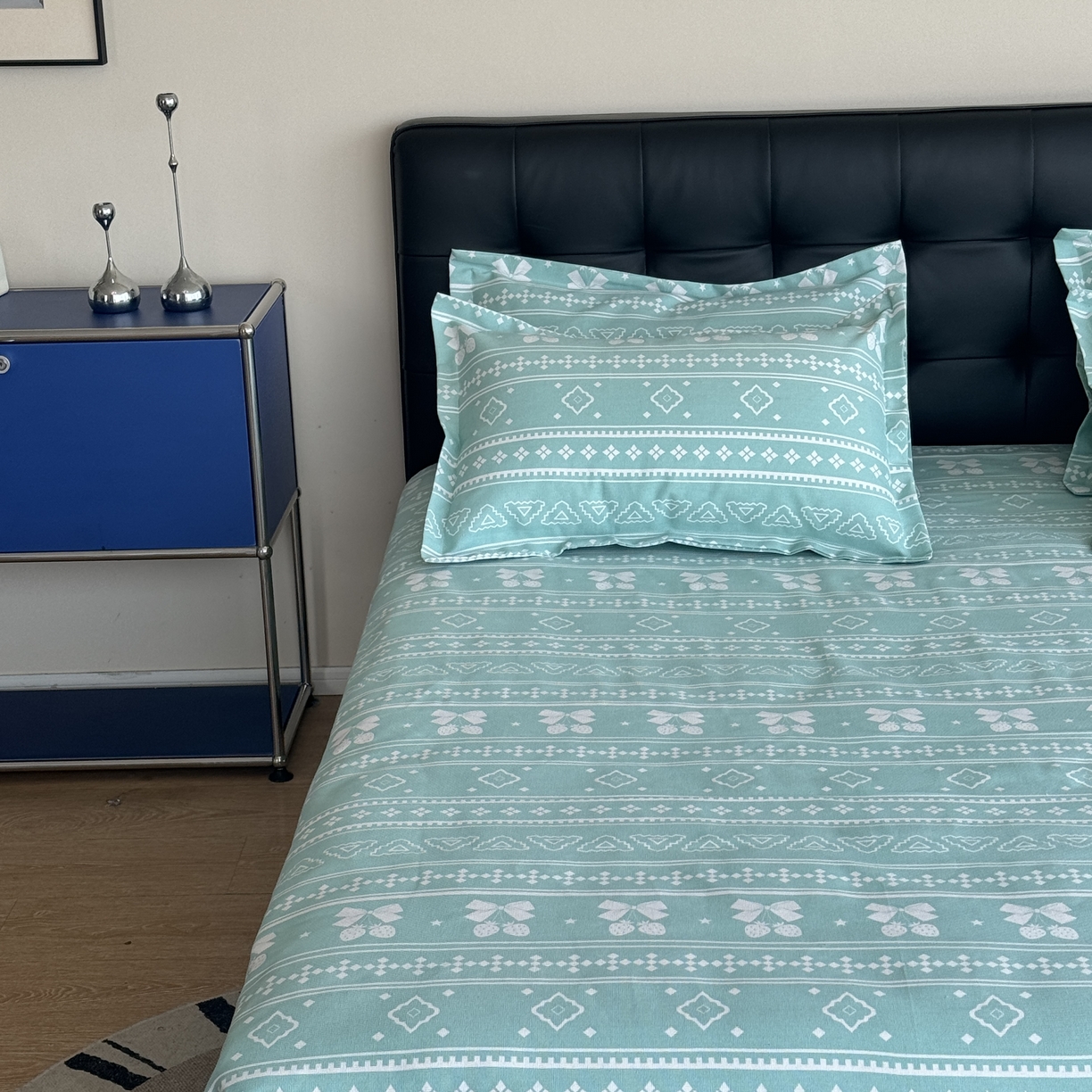 91家纺网 家纺一手货源 找家纺 一隅花田 2026新款麻感粗砂加厚老粗布床单三件套（品牌同款） 米歇尔