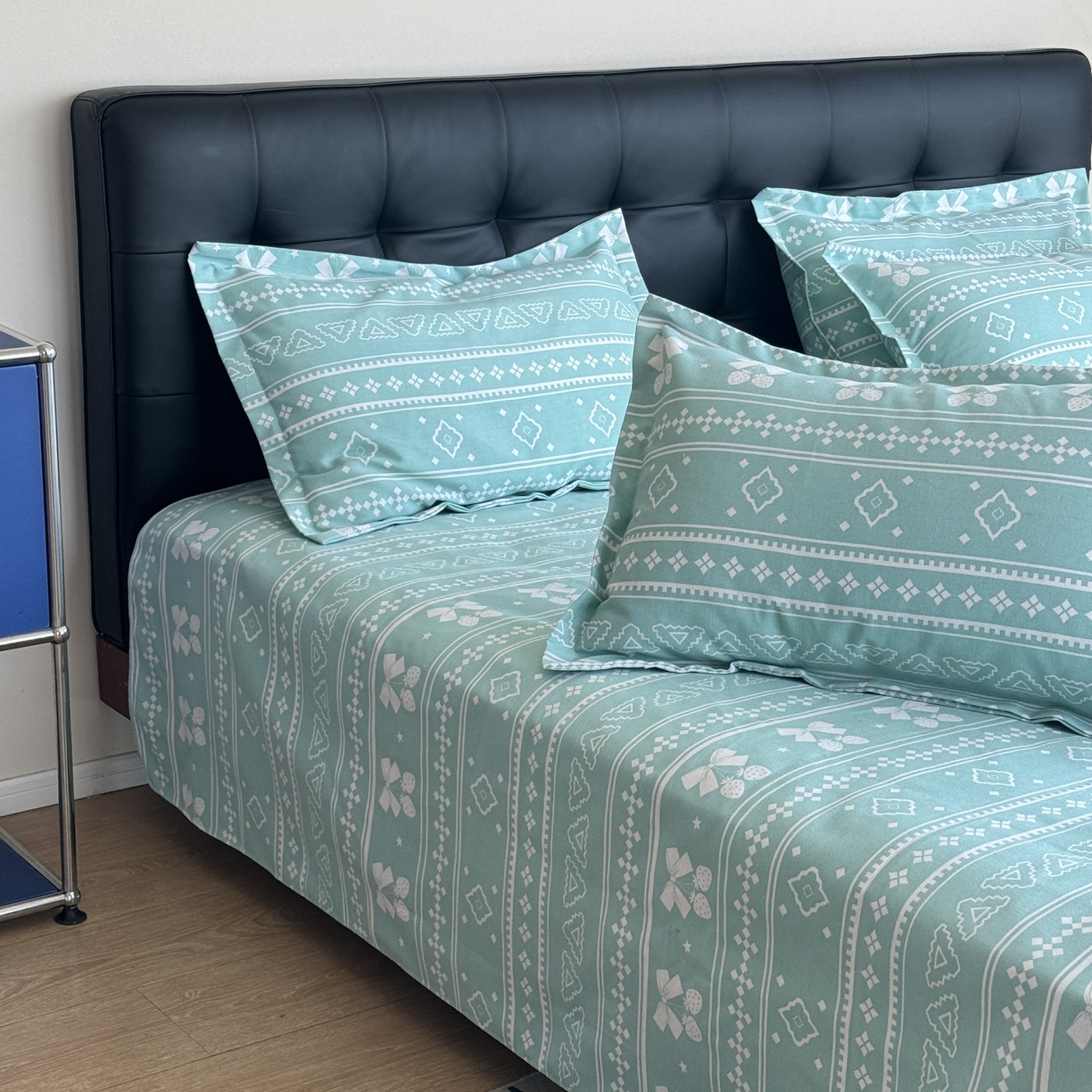 91家纺网 家纺一手货源 找家纺 一隅花田 2026新款麻感粗砂加厚老粗布床单三件套（品牌同款） 米歇尔