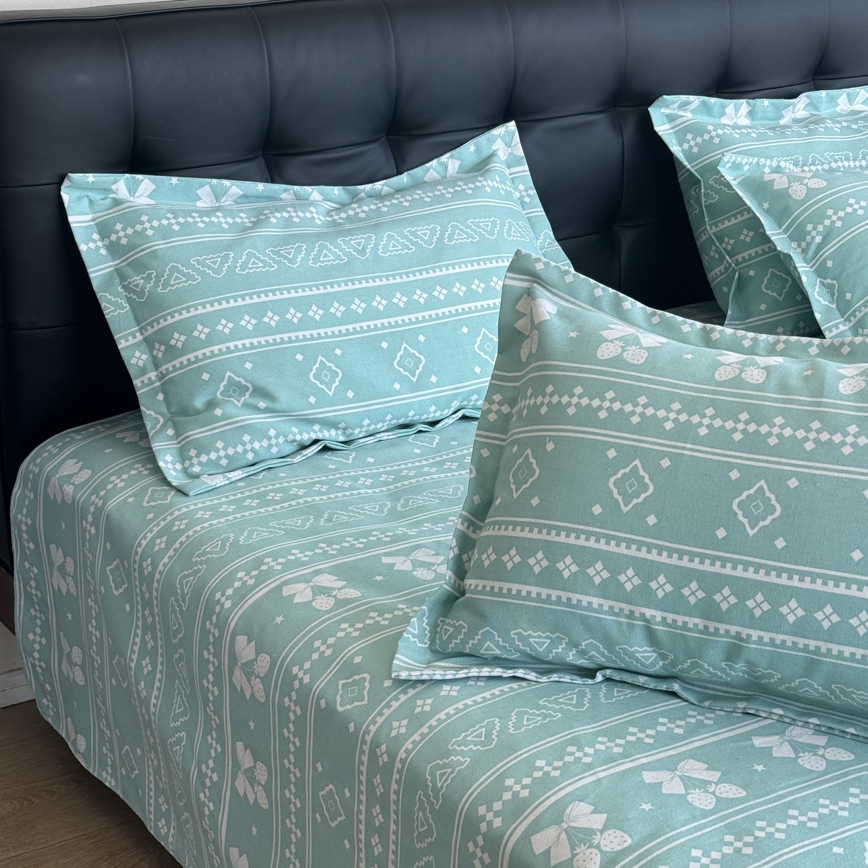 91家纺网 家纺一手货源 找家纺 一隅花田 2026新款麻感粗砂加厚老粗布床单三件套（品牌同款） 米歇尔