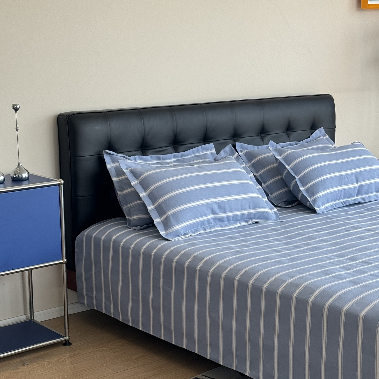 91家纺网 家纺一手货源 找家纺 一隅花田 2026新款麻感粗砂加厚老粗布床单三件套（品牌同款） 索菲米亚