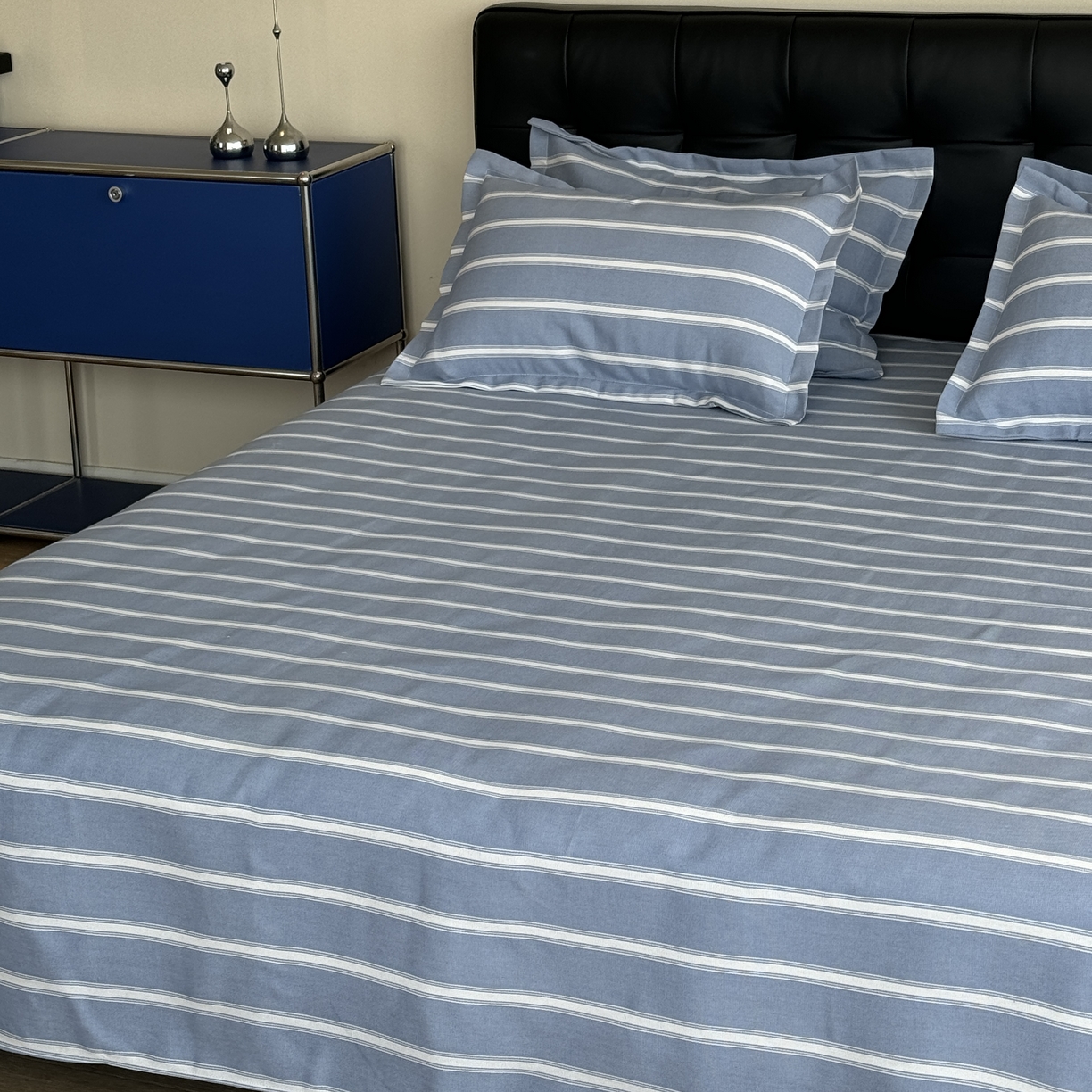 91家纺网 家纺一手货源 找家纺 一隅花田 2026新款麻感粗砂加厚老粗布床单三件套（品牌同款） 索菲米亚