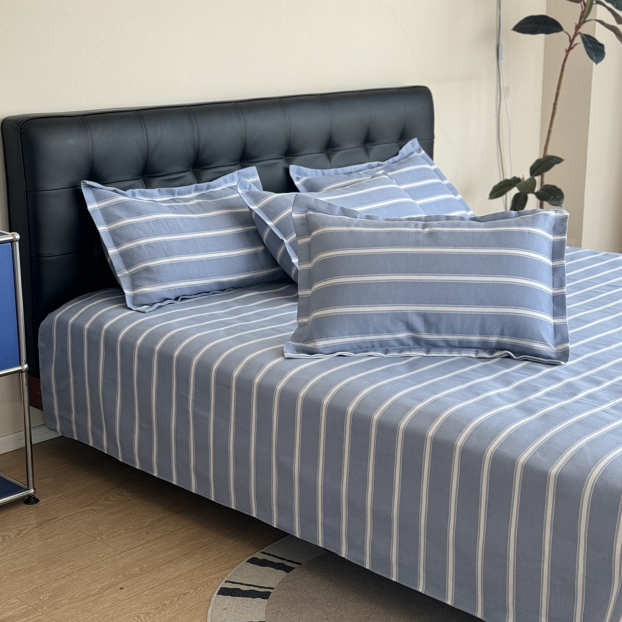 91家纺网 家纺一手货源 找家纺 一隅花田 2026新款麻感粗砂加厚老粗布床单三件套（品牌同款） 索菲米亚