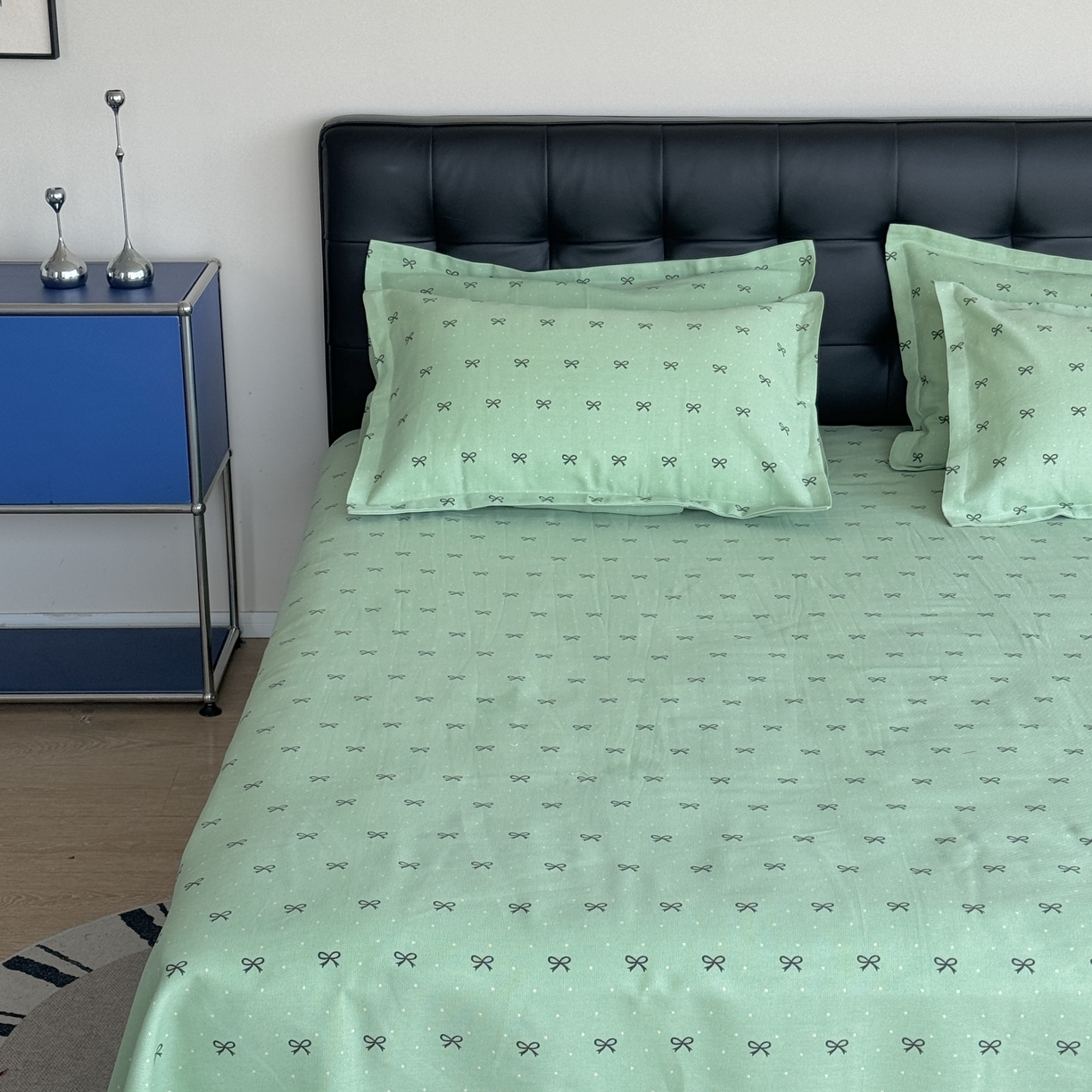 91家纺网 家纺一手货源 找家纺 一隅花田 2026新款麻感粗砂加厚老粗布床单三件套（品牌同款） 仲夏