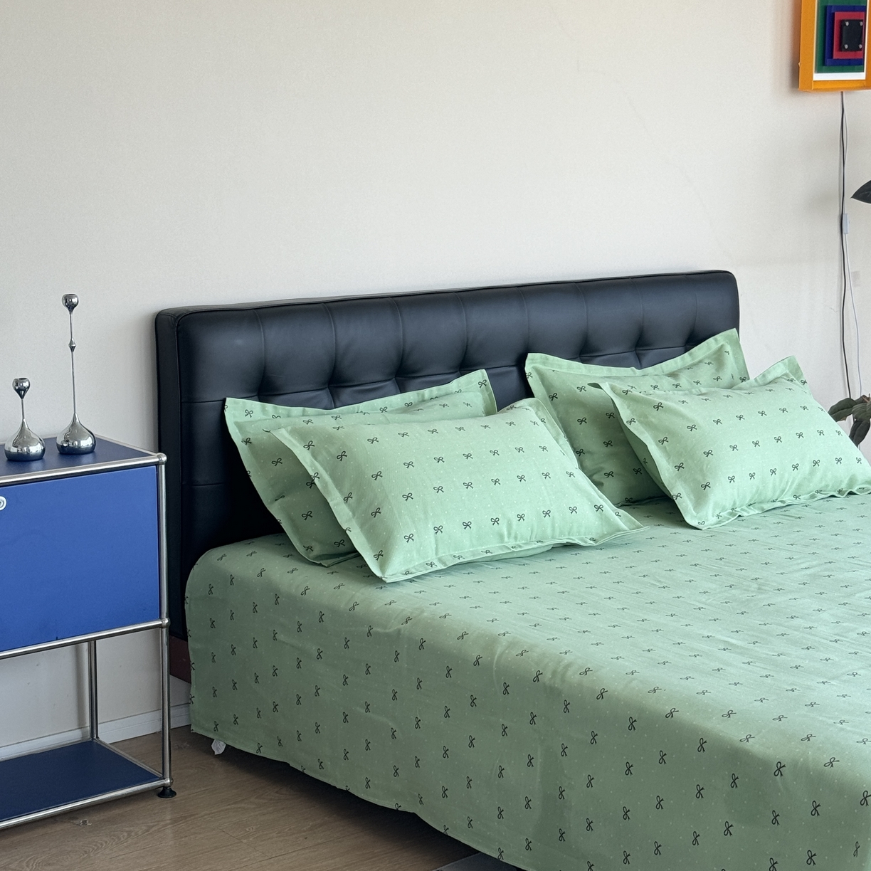 91家纺网 家纺一手货源 找家纺 一隅花田 2026新款麻感粗砂加厚老粗布床单三件套（品牌同款） 仲夏