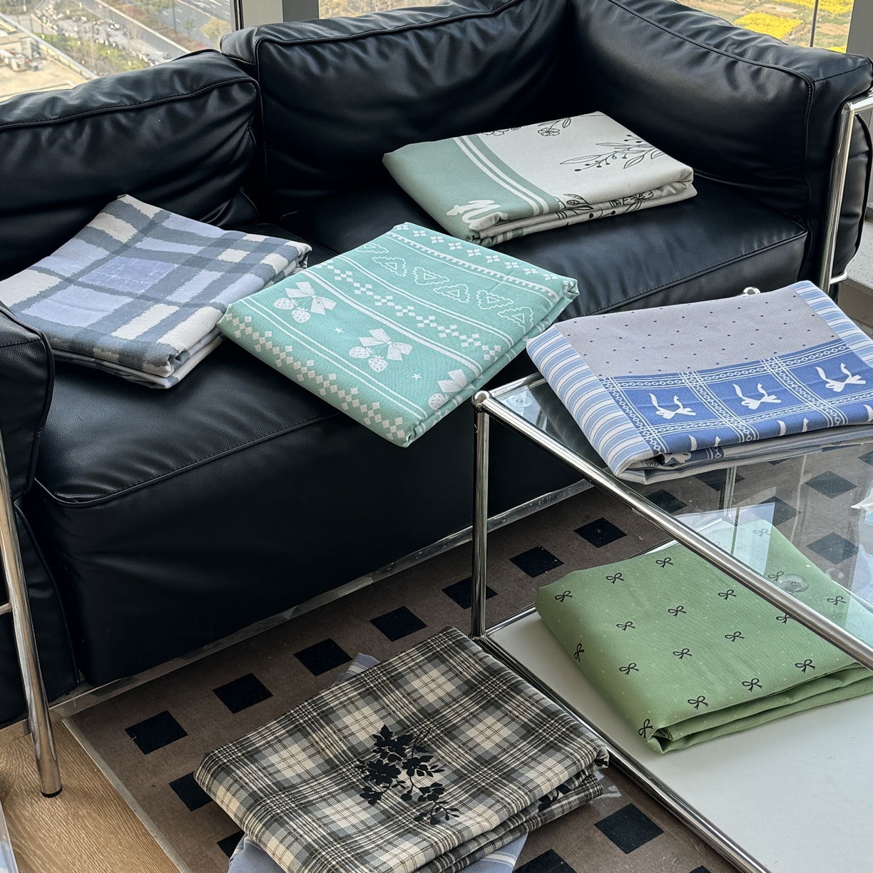 91家纺网 家纺一手货源 找家纺 一隅花田 2026新款麻感粗砂加厚老粗布床单三件套（品牌同款） 组合图仅参考不可下单