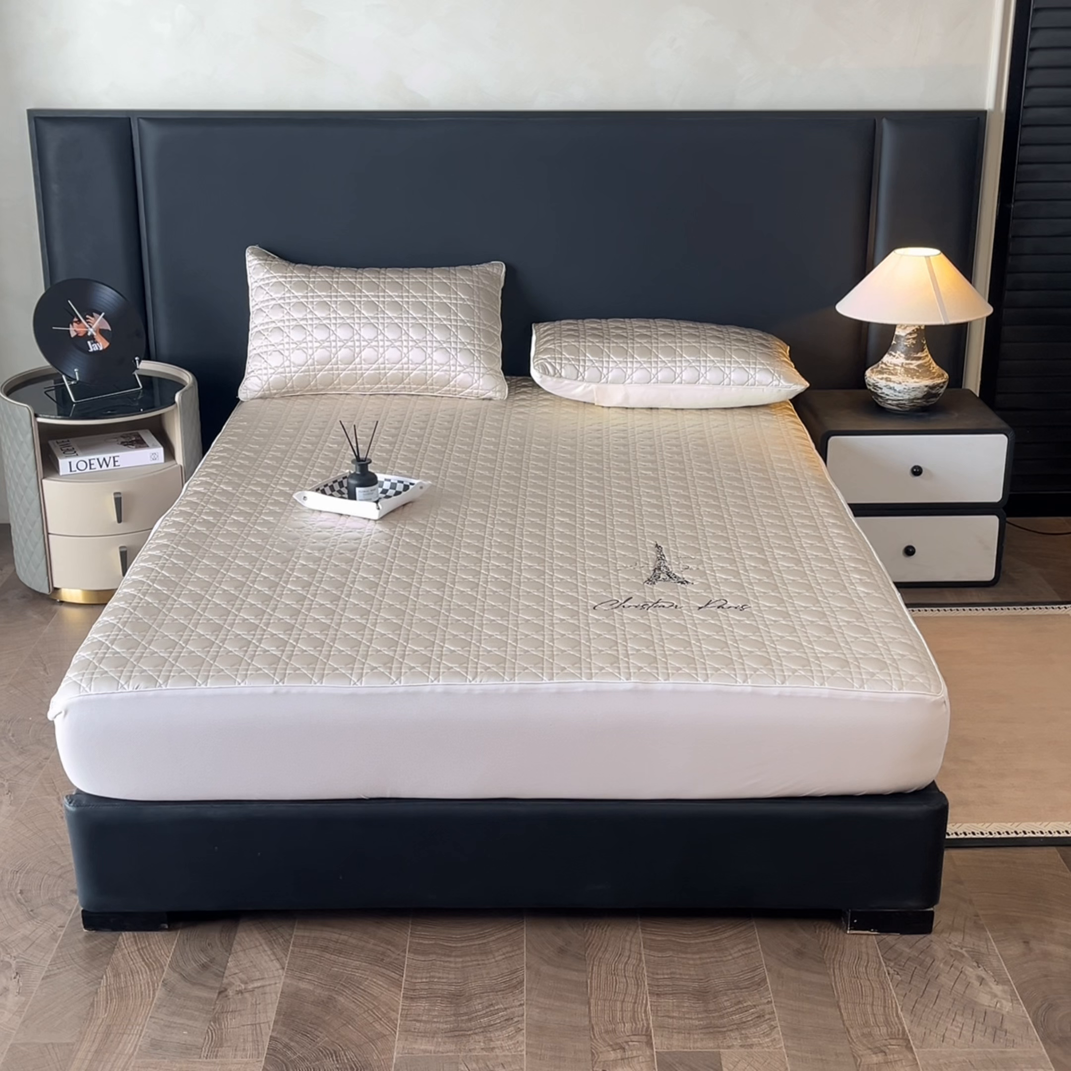 91家纺网 家纺一手货源 找家纺 蓝极人 2026春夏新款冰丝绸水光席席子凉席-戴妃 戴妃-月光灰