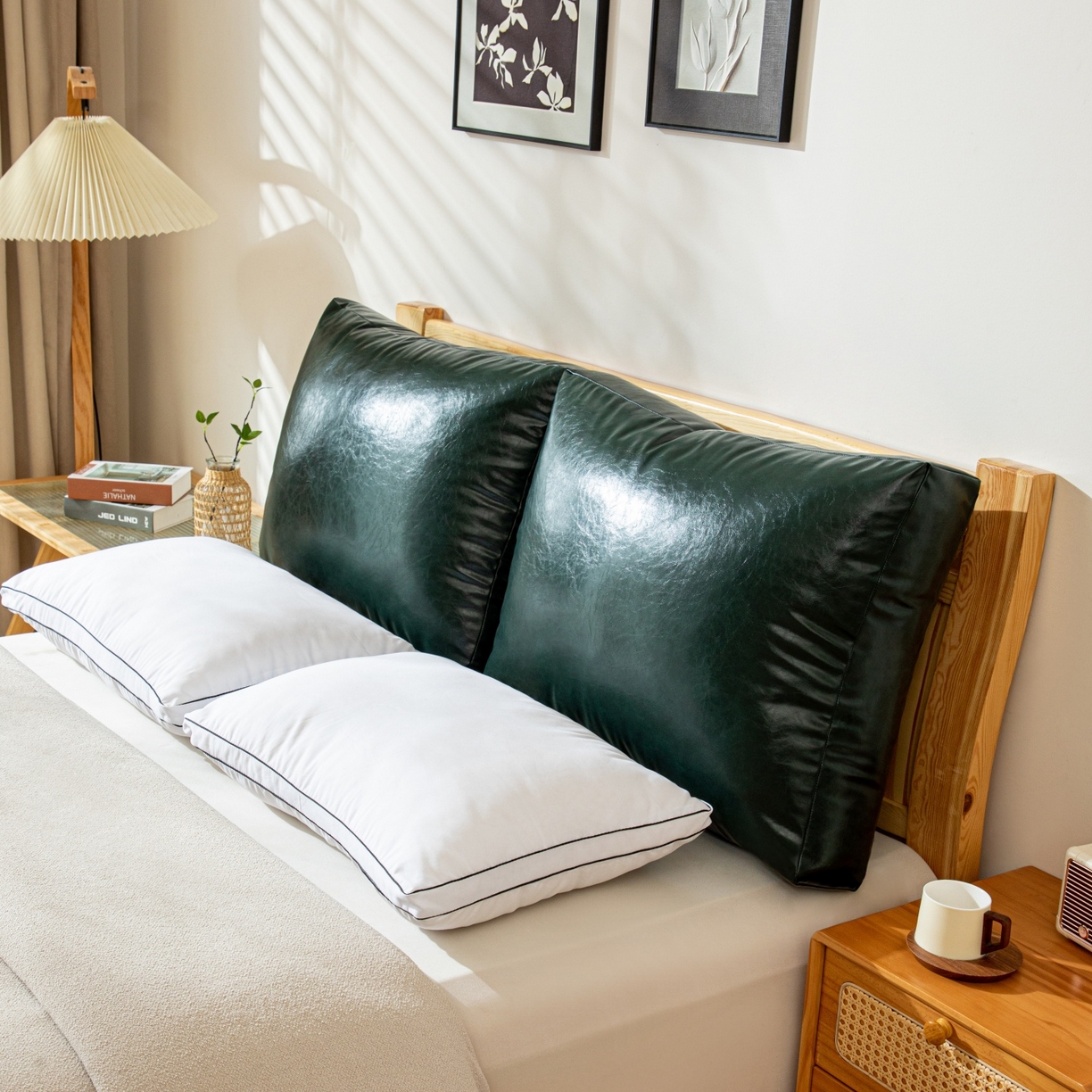 91家纺网 家纺一手货源 找家纺 （总）沐沐家纺 2026新款油蜡皮立体面包枕靠背靠垫