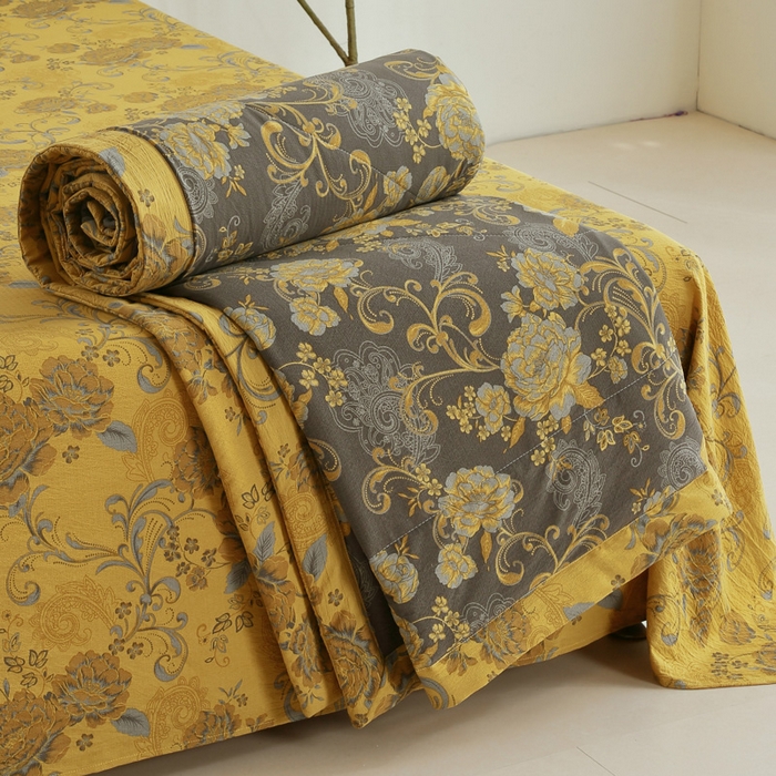 91家纺网 家纺一手货源 找家纺 梦忧草 2026春夏新款木棉双层纱夏被夏凉被空调被 前程似锦