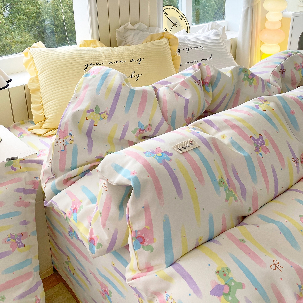 91家纺网 家纺一手货源 找家纺 （总）凯磊家纺 2026春夏新款原棉老粗布印花系列四件套