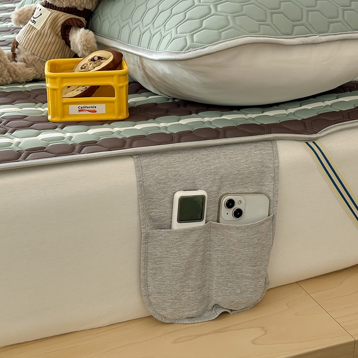 91家纺网 家纺一手货源 找家纺 RYB红黄兰 2026新款ins设计师原创款大版冰皮凉感水洗乳胶加厚6mm凉席三件套 泰迪小窝