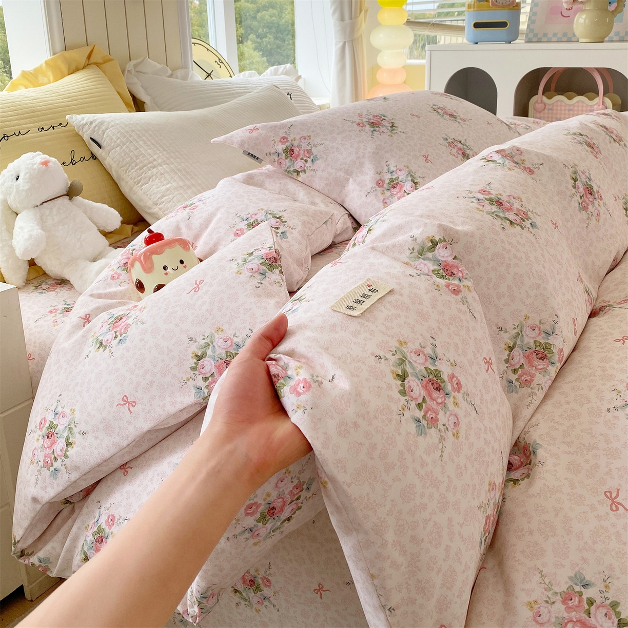 91家纺网 家纺一手货源 找家纺 （总）凯磊家纺 2026春夏新款原棉老粗布印花系列四件套