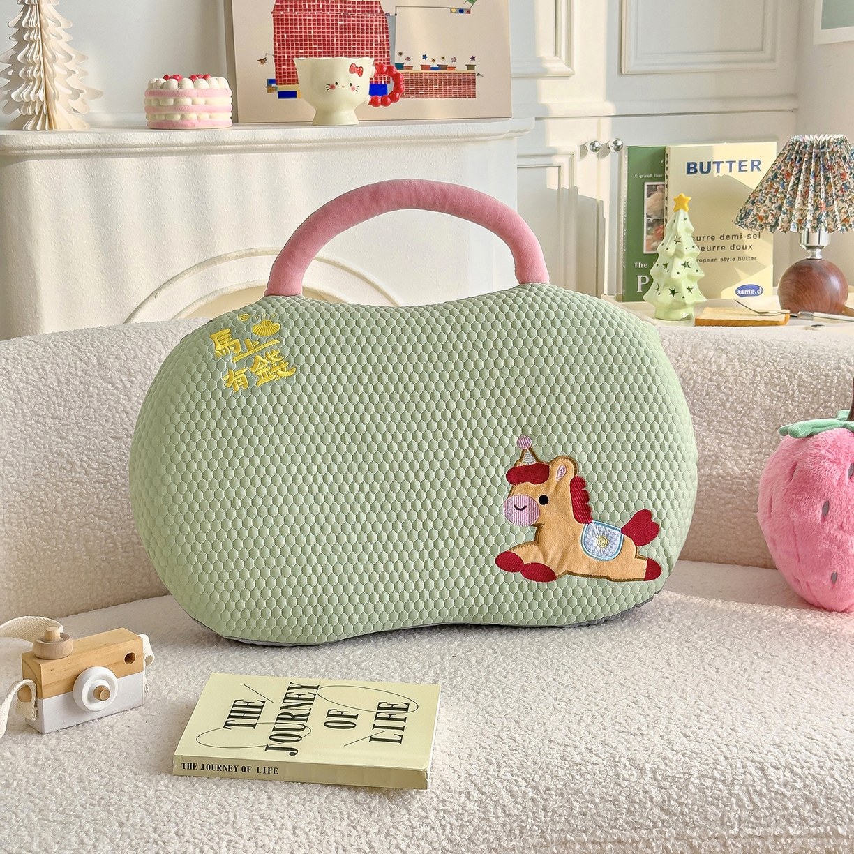 91家纺网 家纺一手货源 找家纺 诺可 2026新款凉感猫肚枕记忆枕枕头枕芯-马上有钱 马上有钱-绿色