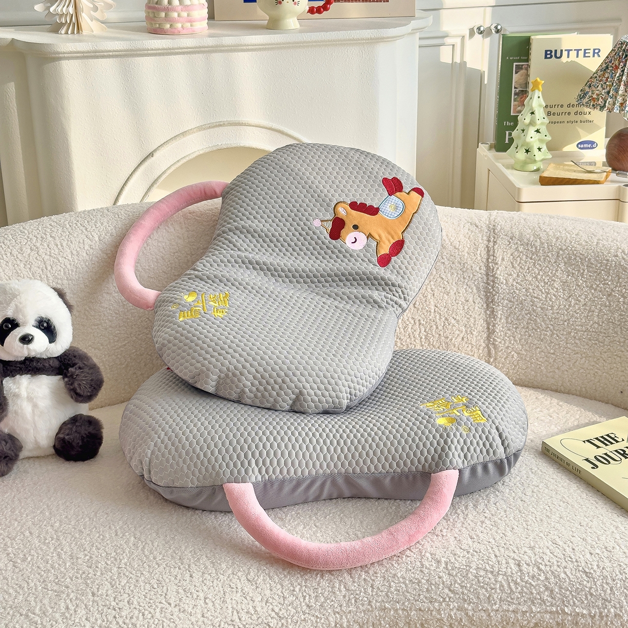 91家纺网 家纺一手货源 找家纺 诺可 2026新款凉感猫肚枕记忆枕枕头枕芯-马上有钱 马上有钱-灰色