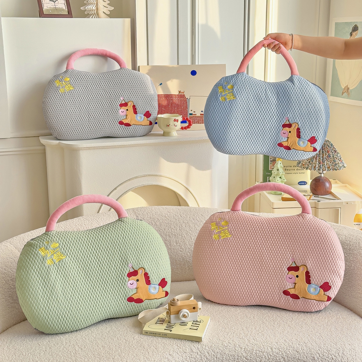 诺可 2026新款凉感猫肚枕记忆枕枕头枕芯-马上有钱 组合