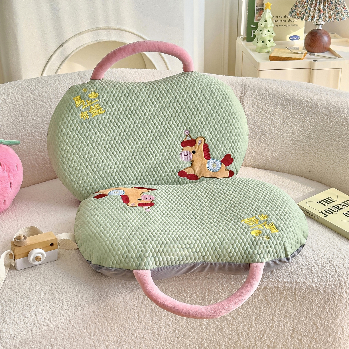 91家纺网 家纺一手货源 找家纺 诺可 2026新款凉感猫肚枕记忆枕枕头枕芯-马上有钱 马上有钱-绿色