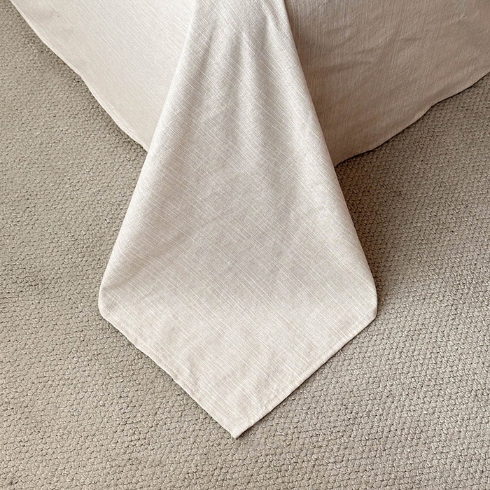 91家纺网 家纺一手货源 找家纺 （总）苏源家居 2026新款法式黑包边亚麻公主风荷叶边四件套-清欢