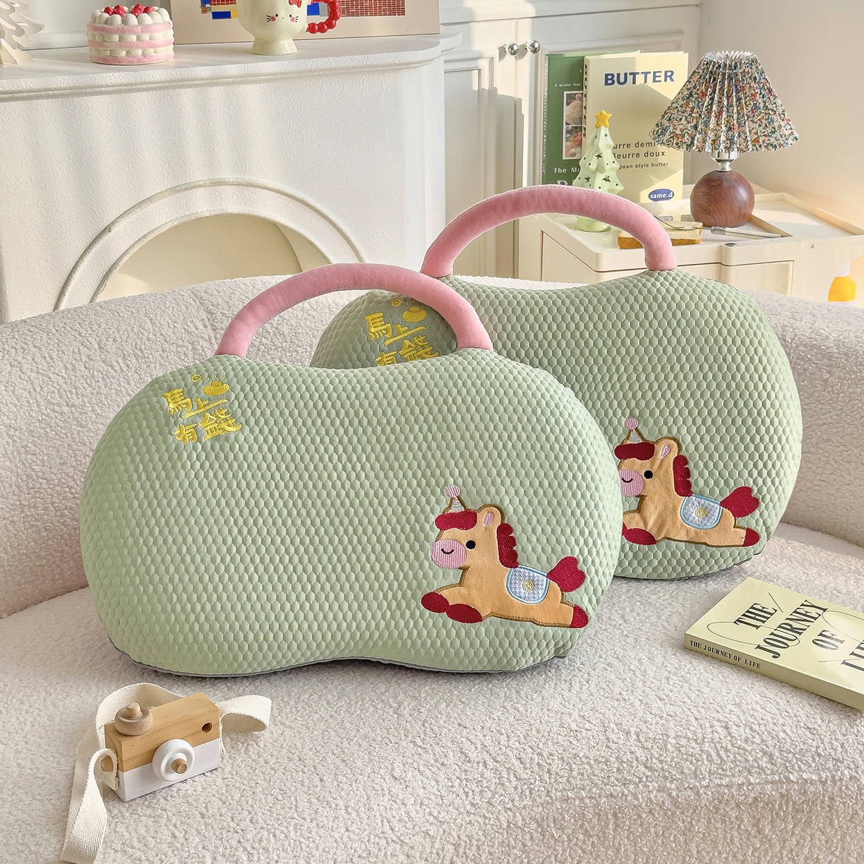 91家纺网 家纺一手货源 找家纺 诺可 2026新款凉感猫肚枕记忆枕枕头枕芯-马上有钱 马上有钱-绿色