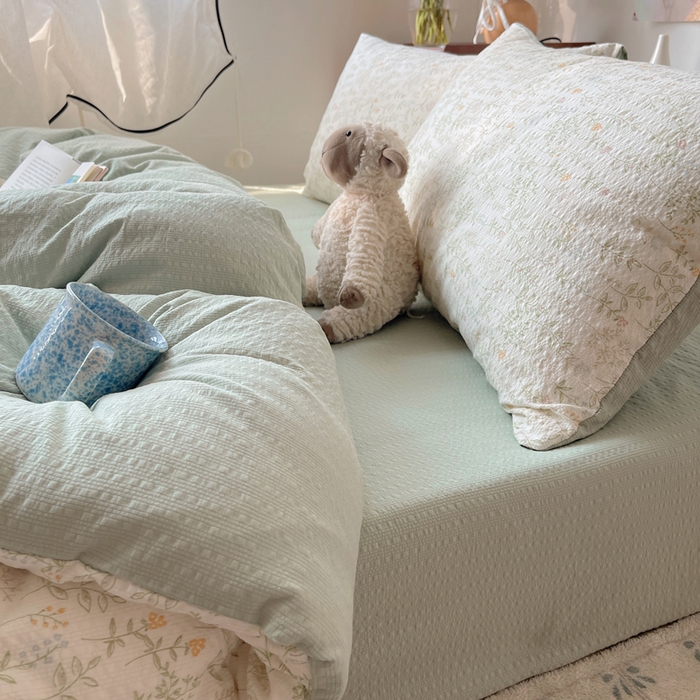 91家纺网 家纺一手货源 找家纺 贝扬思家纺 2026新款高品质A类泡芙纱普通款四件套-110g-(软软糯糯小红书推荐~) 凌晨信件