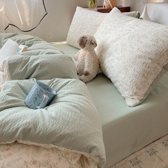 91家纺网 家纺一手货源 找家纺 贝扬思家纺 2026新款高品质A类泡芙纱普通款四件套-110g-(软软糯糯小红书推荐~) 凌晨信件