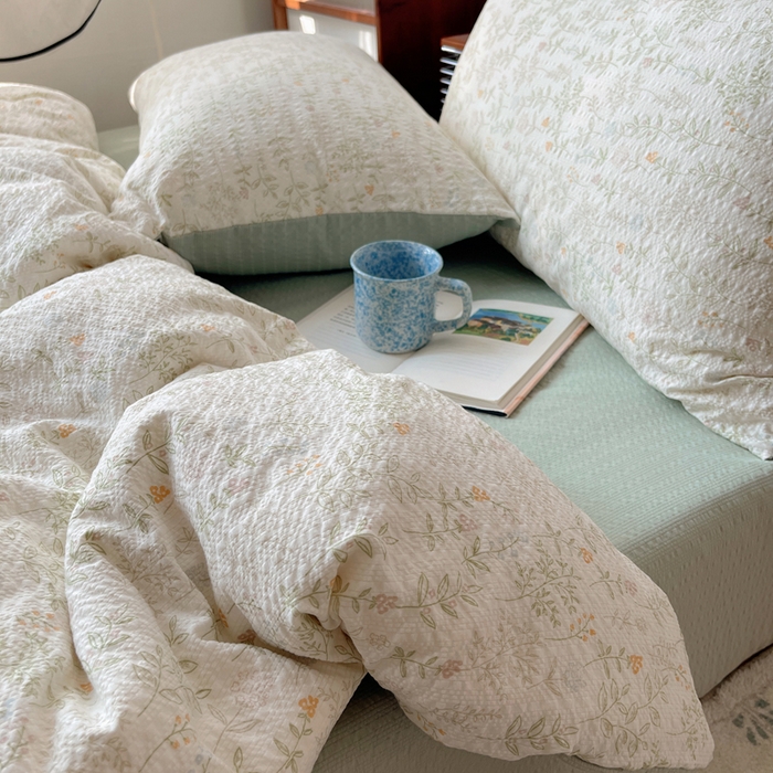 91家纺网 家纺一手货源 找家纺 贝扬思家纺 2026新款高品质A类泡芙纱普通款四件套-110g-(软软糯糯小红书推荐~) 凌晨信件