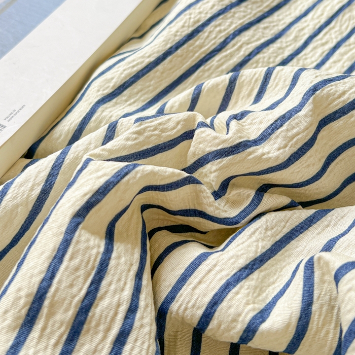 91家纺网 家纺一手货源 找家纺 鑫利来家纺 2026新款日系多巴胺皱皱纱贝壳绣夏被夏凉被空调被 海盐-蓝