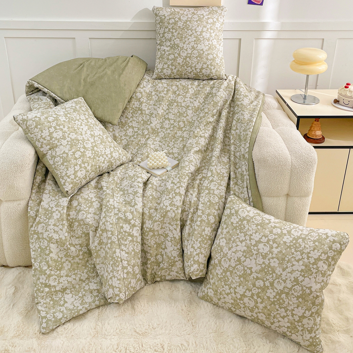 91家纺网 家纺一手货源 找家纺 （总）多米家居 2026新款口袋印花抱枕被单品