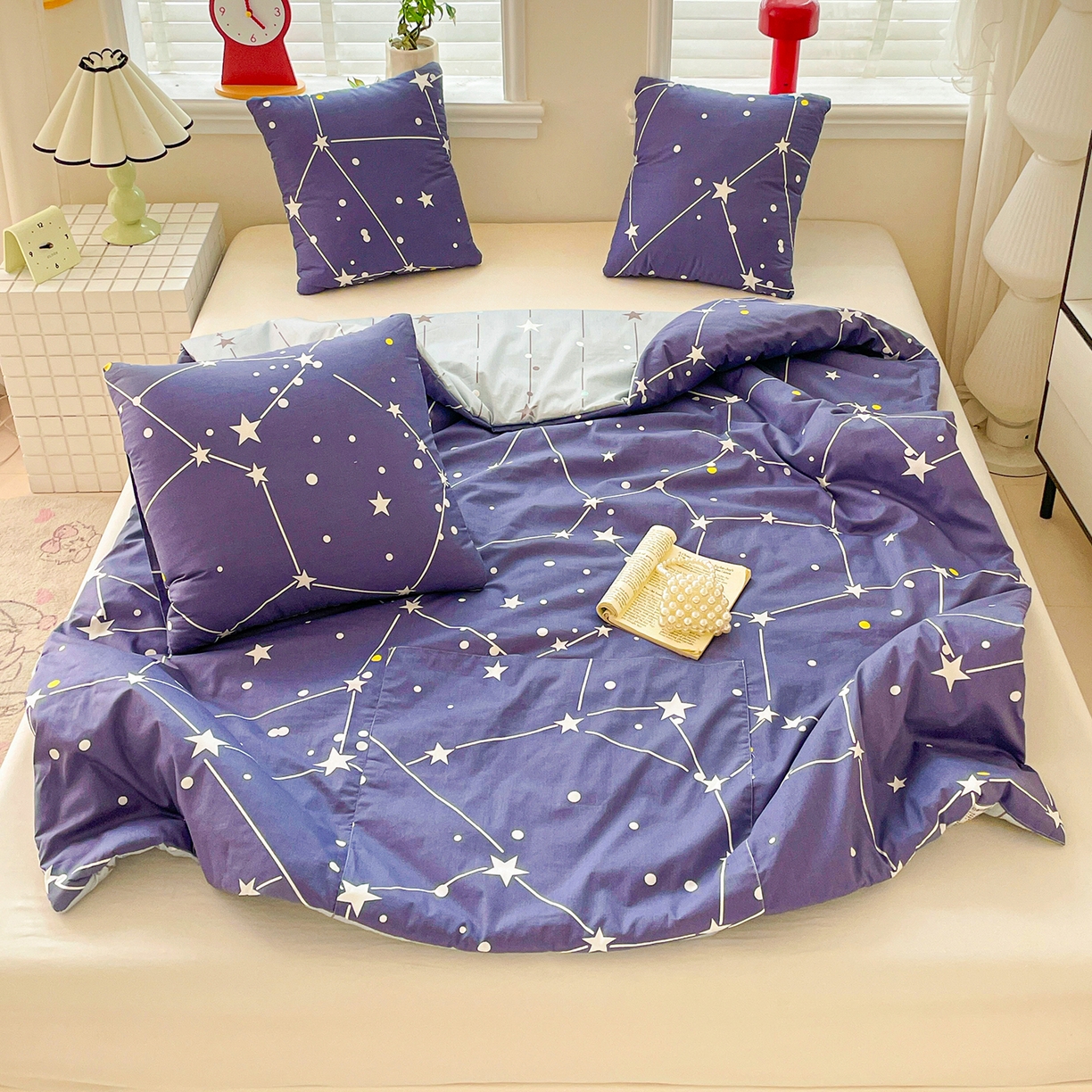 91家纺网 家纺一手货源 找家纺 （总）多米家居 2026新款口袋印花抱枕被单品