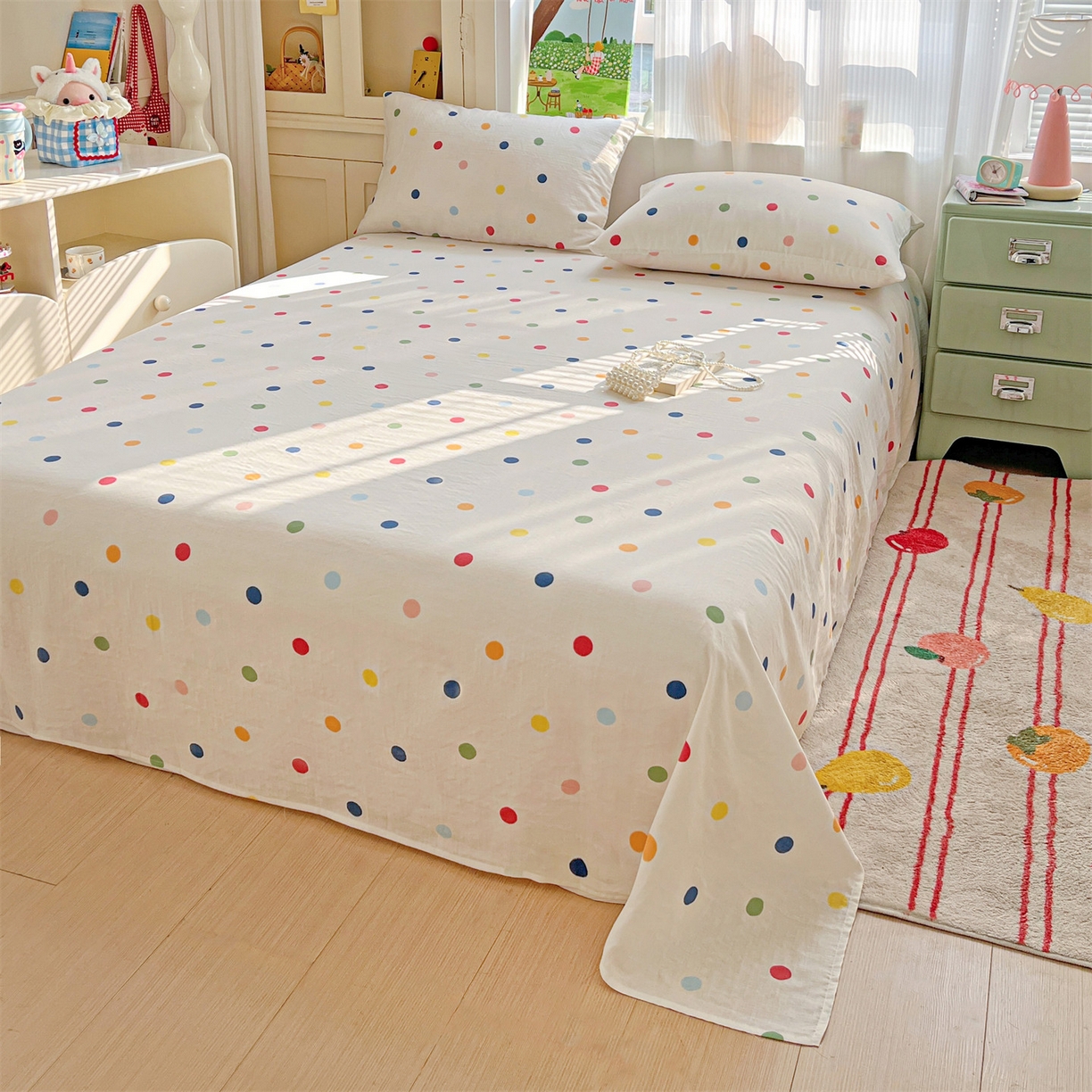 91家纺网 家纺一手货源 找家纺 （总）名兮家居 2026新款全棉纯棉A类双层纱单床单 床单单件