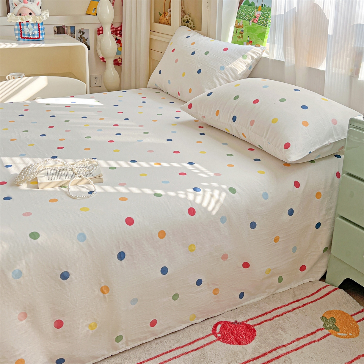 91家纺网 家纺一手货源 找家纺 （总）名兮家居 2026新款全棉纯棉A类双层纱单床单 床单单件