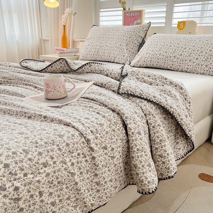 91家纺网 家纺一手货源 找家纺 （总）锦尚坊被芯馆 2026新款100%棉花双层纱夏被新疆棉花空调被可机洗夏凉被绣边踩棉工艺