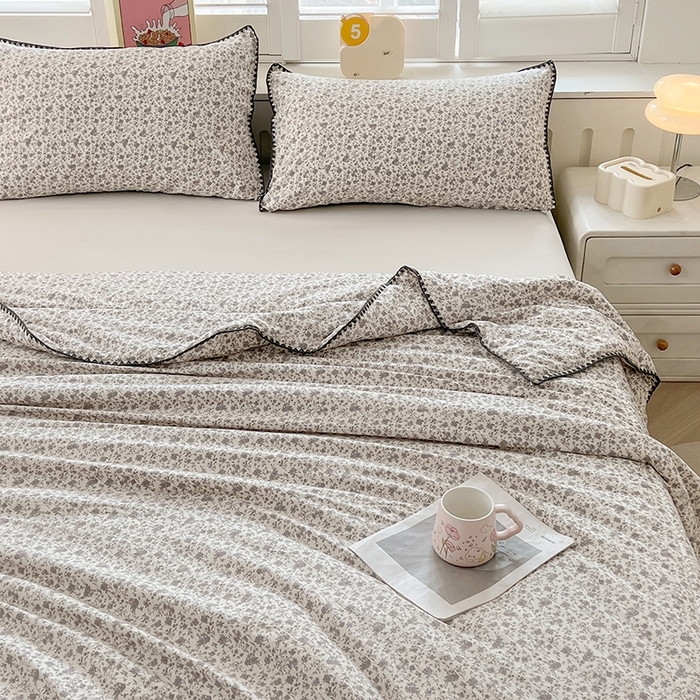 91家纺网 家纺一手货源 找家纺 （总）锦尚坊被芯馆 2026新款100%棉花双层纱夏被新疆棉花空调被可机洗夏凉被绣边踩棉工艺