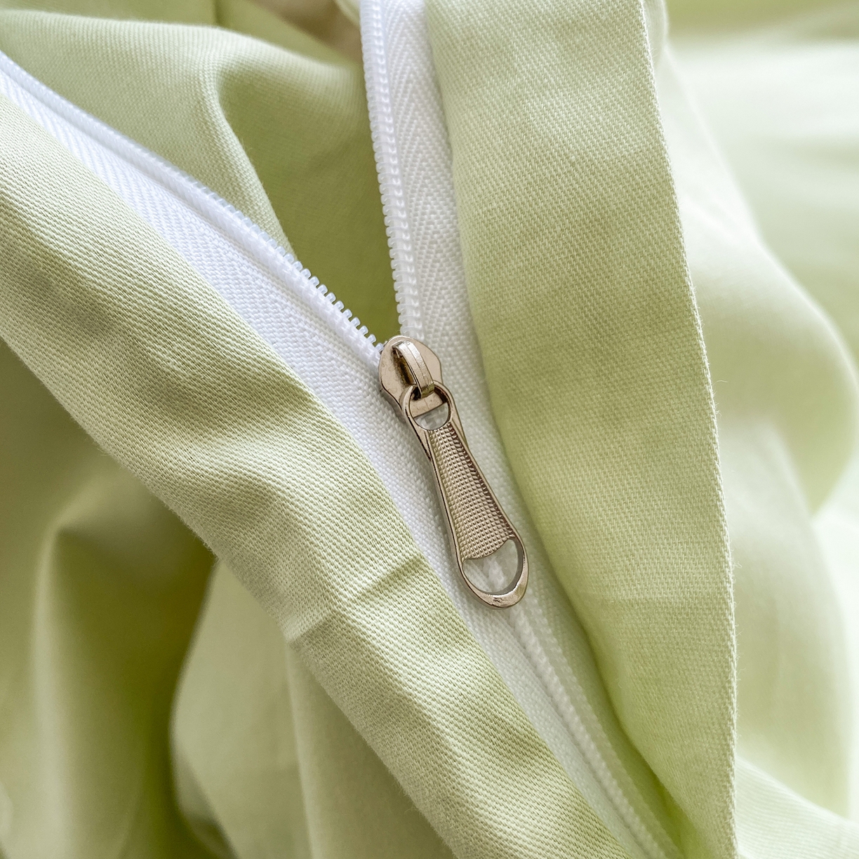 91家纺网 家纺一手货源 找家纺 蓝梦 2026新款全棉水洗棉布标四件套 抹茶绿 套版