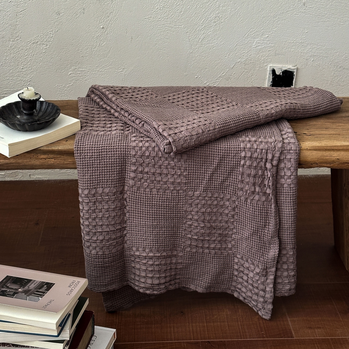 91家纺网 家纺一手货源 找家纺 （总）米菲 2026春夏新款全棉纯棉纯色毛毯盖毯