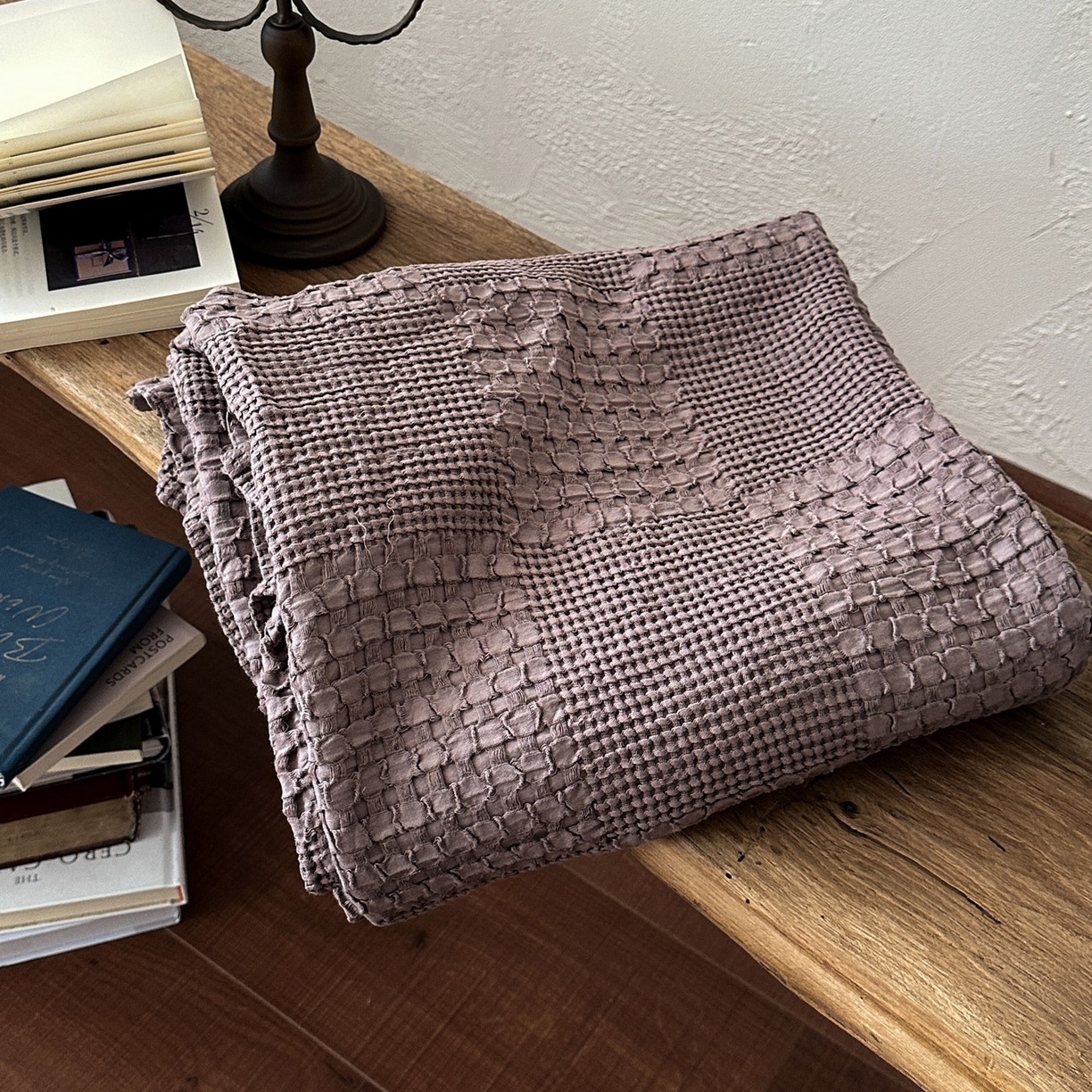 91家纺网 家纺一手货源 找家纺 （总）米菲 2026春夏新款全棉纯棉纯色毛毯盖毯